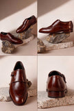Men's Handcrafted Apron-Toe Slip-On Loafers – Cognac Brown
