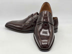 The Venetian: Hand-Burnished Cherry Dress Loafers with Braided Apron Seam