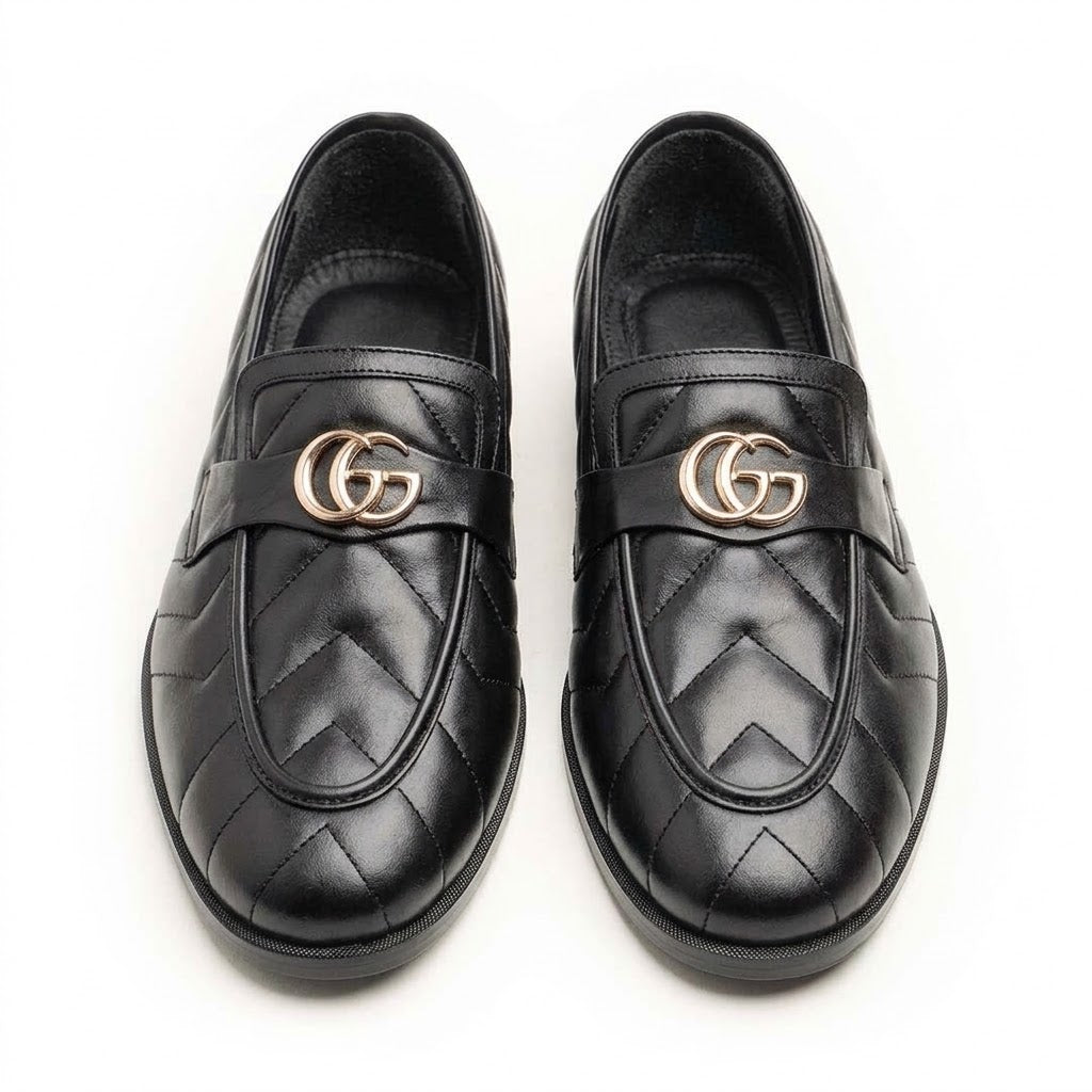 Qadam Handcrafted Quilted Leather Loafers – Deep Espresso Brown