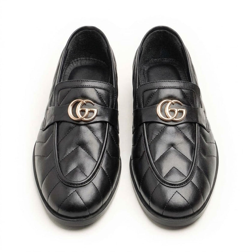 Qadam Handcrafted Quilted Leather Loafers – Deep Espresso Brown