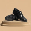 Artisan Hand-Finished Calfskin Split-Toe Bluchers in Rich Amber