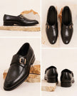 The Westminster: Burnished Walnut Apron-Toe Double Monk Strap