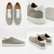 Grey Suede Low-Top Sneakers
