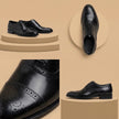 Hand-Burnished Calfskin Semi-Brogue Dress Shoes – Deep Oxblood
