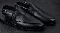 Qadam Handcrafted Textured Leather Peshawari Chappal – Cognac Tan