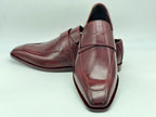 The Venetian: Hand-Burnished Cherry Dress Loafers with Braided Apron Seam