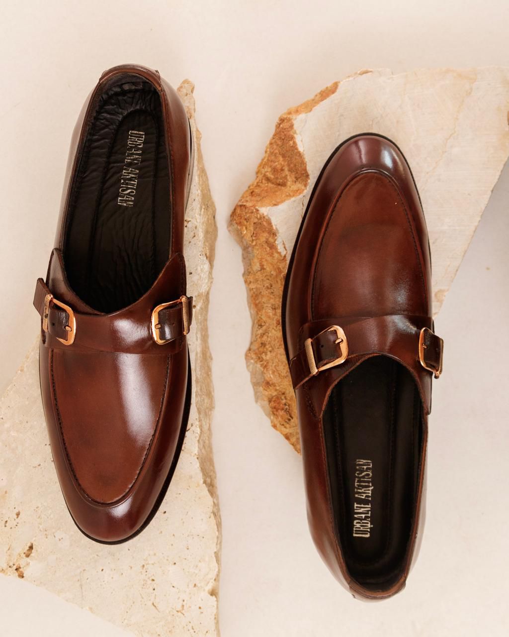 The Westminster: Burnished Walnut Apron-Toe Double Monk Strap