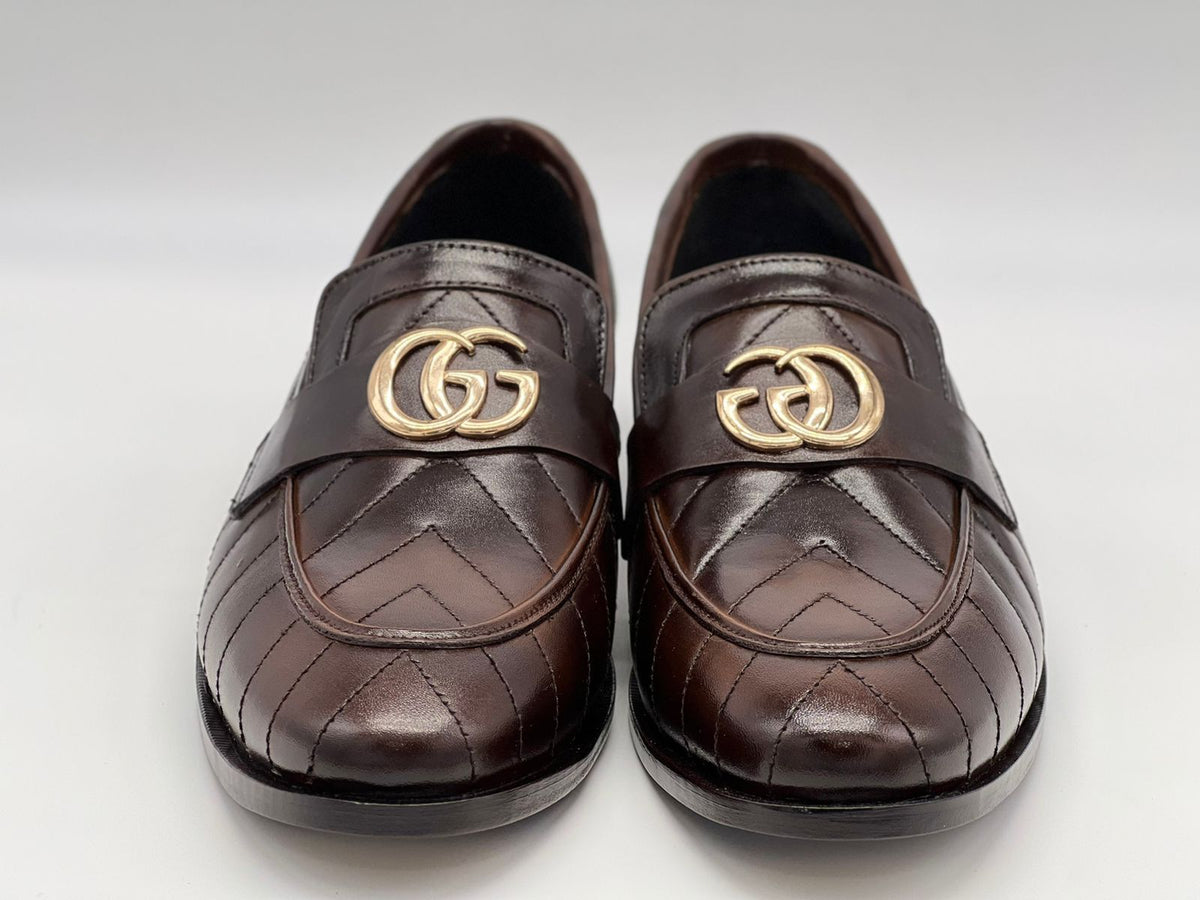 Qadam Handcrafted Quilted Leather Loafers – Deep Espresso Brown