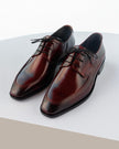 Men's Handcrafted Square-Toe Derby Shoes – Oxblood Burgundy