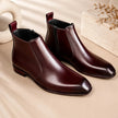 The Vanguard: Hand-Finished Oxblood Chisel-Toe Zip Boot