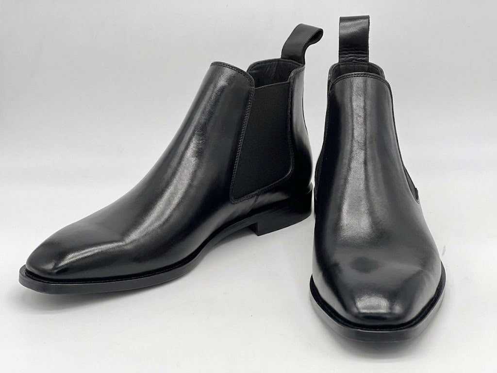 Men's Handcrafted Square-Toe Chelsea Boots – Dark Brown