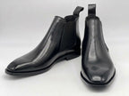 Men's Handcrafted Square-Toe Chelsea Boots – Dark Brown