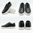 Men's Handcrafted Pebble-Grain Leather & Suede Low-Top Sneakers