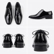 Qadam Handcrafted Patent Leather Wholecut Oxford Shoes – Mirror Black